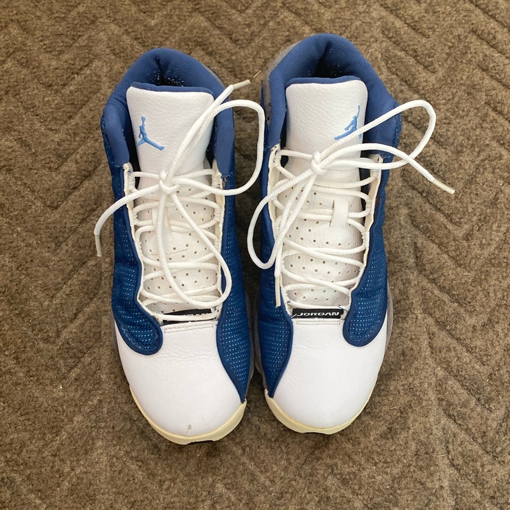 Jordan Retro 13 White Blue and Grey